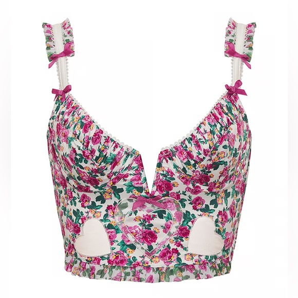 *SOLD* NWT For Love & Lemons Heart Bloom Bustier Top - Picture 1 of 8